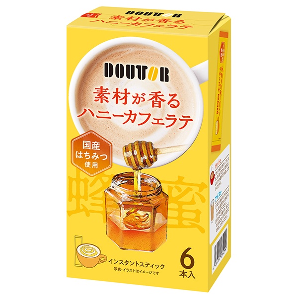 ドトールコーヒー 素材が香るハニーカフェラテ (14g×6P)×36個入|嗜好品 コーヒー類 スティックコーヒー