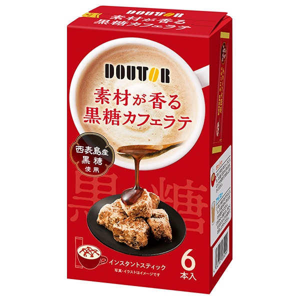 ドトールコーヒー 素材が香る黒糖カフェラテ (15g×6P)×36箱入|カフェラテ コーヒー類 スティックコーヒー