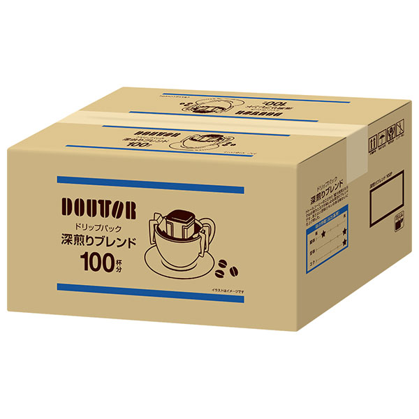 ドトールコーヒー ドトール ドリップパック 深煎りブレンド (7g×100P)×1個入×(2ケース)|嗜好品 コーヒー類 ドリップコーヒー 業務用