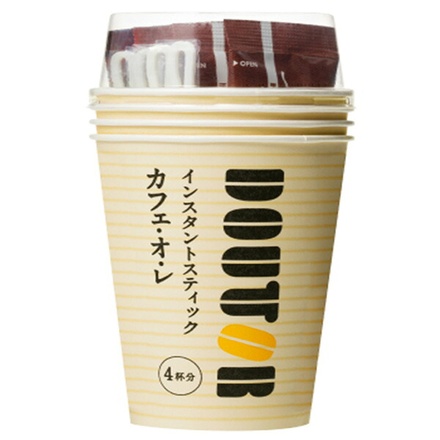 ドトールコーヒー カップコーヒー カフェオレ 4P×24個入|インスタントコーヒー カフェオレ スティック 4杯分 カップ付き ホットドリンク