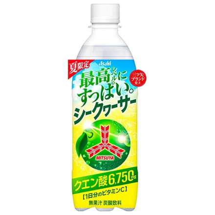 アサヒ飲料 三ツ矢 すっぱい シークヮーサー 500mlペットボトル×24本入|炭酸飲料 サイダー シークワーサー ミツヤ
