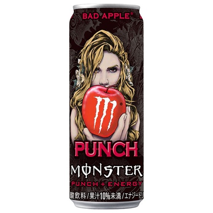 アサヒ飲料 MONSTER モンスター バッドアップル 355ml缶×24本入|炭酸飲料 エナジー 果汁 アップル りんご