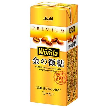 アサヒ飲料 WONDA(ワンダ) 金の微糖 200ml紙パック×24本入|珈琲 コーヒー飲料