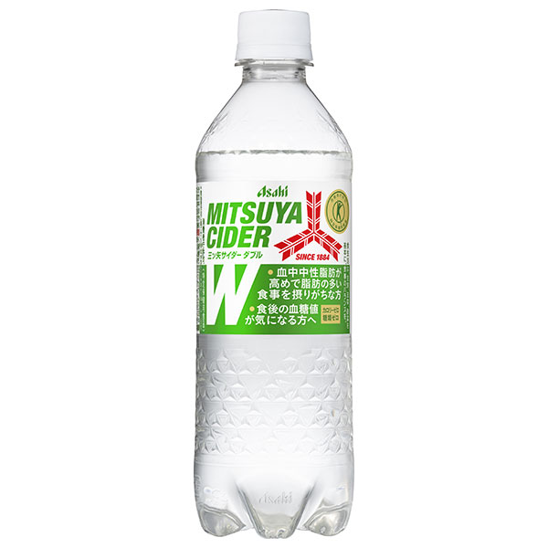 アサヒ飲料 三ツ矢サイダー W(ダブル)【特定保健用食品 特保】 485mlペットボトル×24本入×(2ケース)|炭酸飲料 ゼロ系 特保 血糖値 中性脂肪