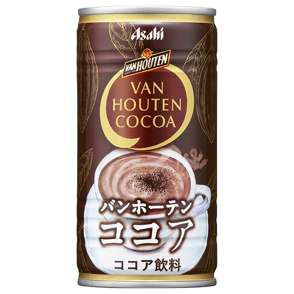 アサヒ飲料 バンホーテン ココア 185g缶×30本入|ココア ホット 缶 濃厚