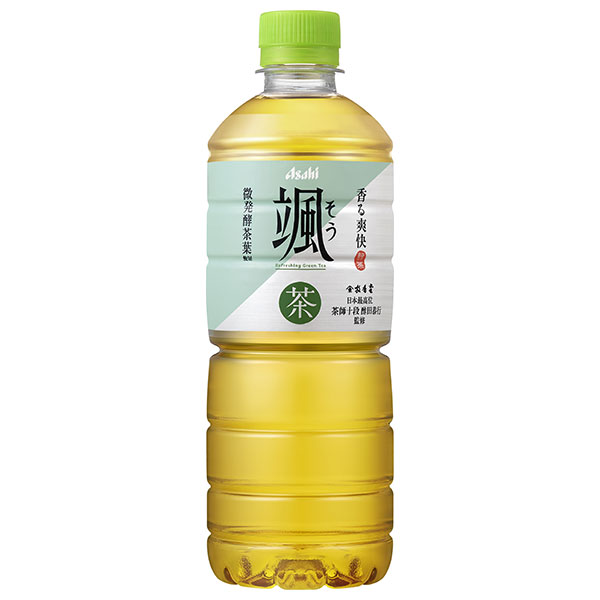 アサヒ飲料 颯【自動販売機用】 600mlペットボトル×24本入|茶飲料 緑茶 お茶 清涼飲料水