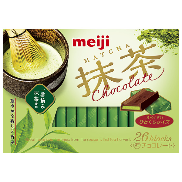 明治 抹茶チョコレートBOX 26枚×6箱入|チョコ お菓子 おやつ meiji 抹茶