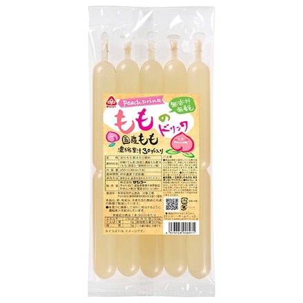 サンコー もものドリンク 450ml(90ml×5本)×15袋入|凍らせても 果実飲料 ピーチ もも 桃