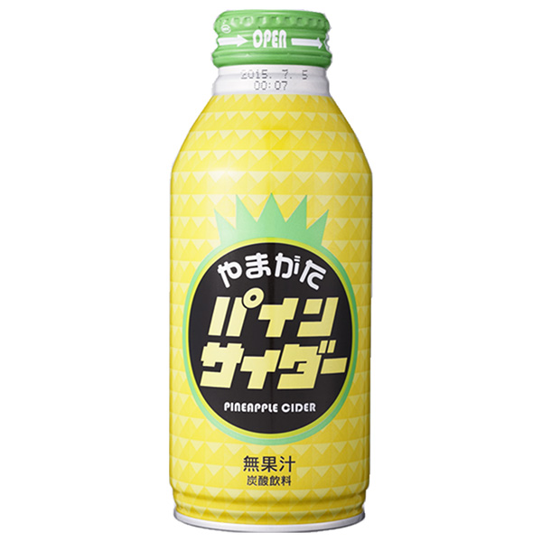 山形県酒類卸 やまがたパインサイダー 380mlボトル缶×24本入|炭酸飲料 サイダー パイナップル