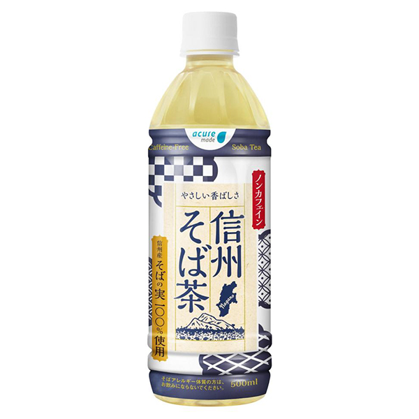 JR東日本 アキュアメイド 信州そば茶 500mlペットボトル×24本入|そば茶 お茶 カフェインレス ペットボトル