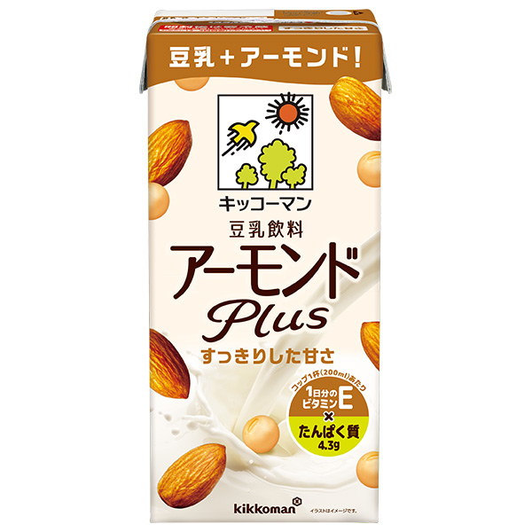 キッコーマン 豆乳飲料 アーモンドPlus 1000ml紙パック×6本入|豆乳 アーモンドペースト 1L ビタミン 少し甘い