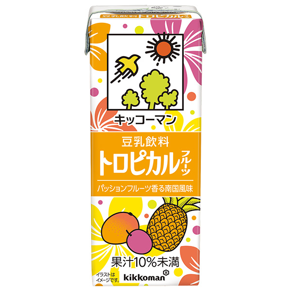 キッコーマン 豆乳飲料 トロピカルフルーツ 200ml紙パック×18本入|豆乳 紀文 フルーツ ミックス