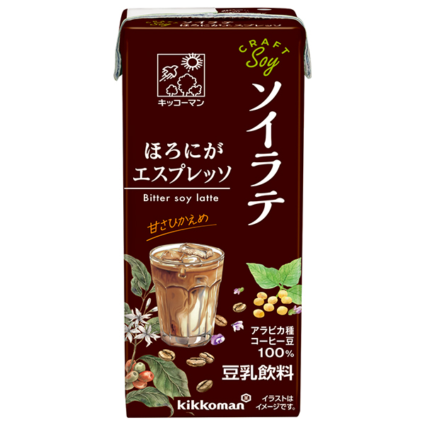 キッコーマン CRAFT SOY ソイラテ ほろにがエスプレッソ 200ml紙パック×18本入|豆乳 キッコーマン 200ml 紙パック