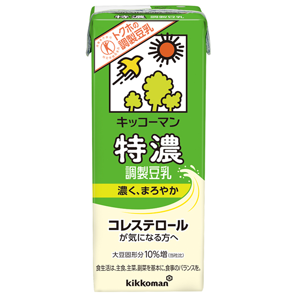 キッコーマン 特濃調製豆乳【特定保健用食品 特保】 200ml紙パック×18本入|豆乳 キッコーマン 調整 200ml トクホ