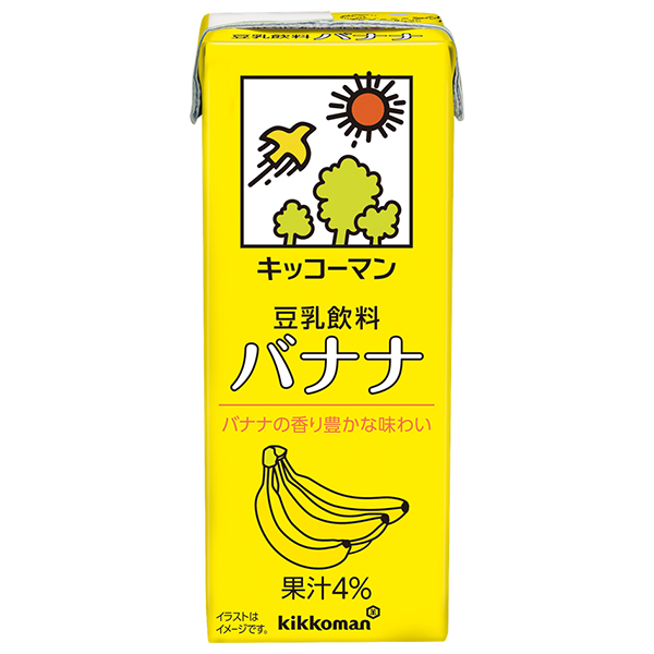 キッコーマン 豆乳飲料 バナナ 200ml紙パック×18本入|豆乳 キッコーマン バナナ 200ml 紙パック
