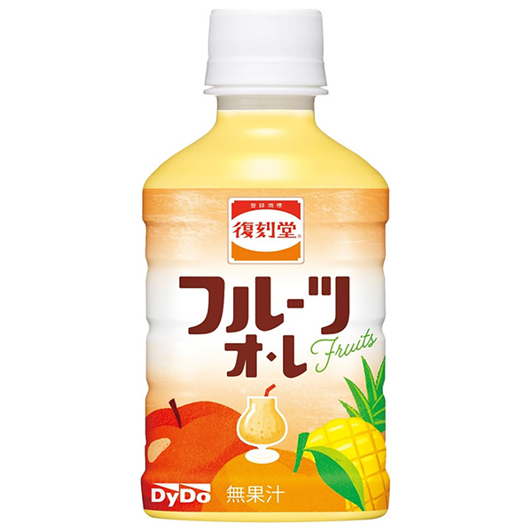 ダイドー 復刻堂 フルーツオレ 280mlペットボトル×24本入×(2ケース)|復刻 フルーツ オレ PET 乳酸 ミックス