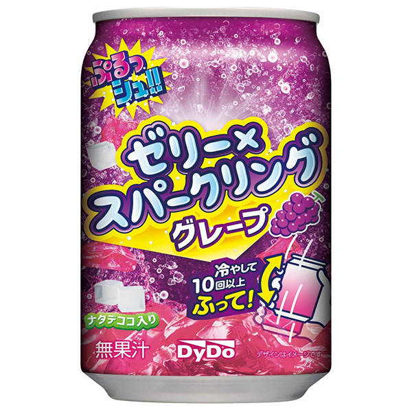 ダイドー ぷるっシュ!!ゼリー×スパークリング 味わいグレープ 280g缶×24本入|炭酸 ソーダ ゼリー ぶどう ブドウ