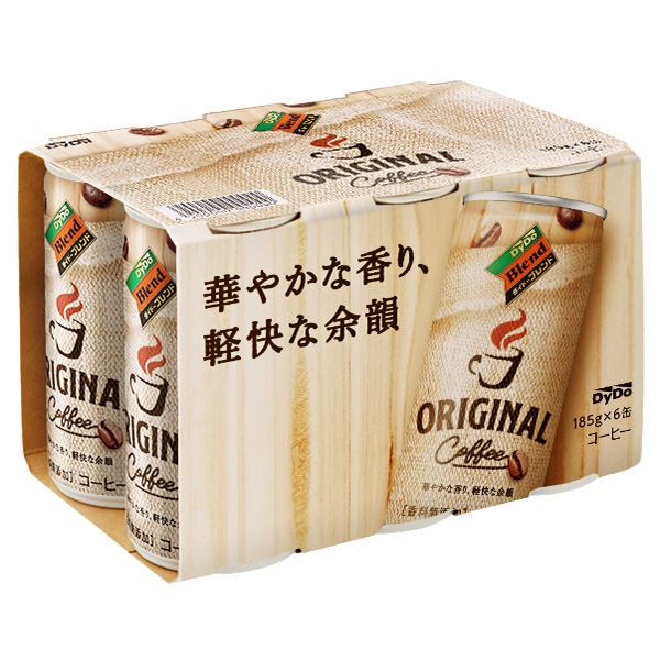 ダイドー ブレンドコーヒーオリジナル(6缶パック) 185g缶×30(6×5)本入|コーヒー 缶コーヒー 珈琲 ミルク パック