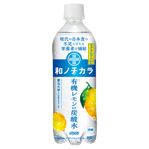 ダイドー 和ノチカラ 有機レモン使用炭酸水 500mlペットボトル×24本入|炭酸 レモン 無糖 マグネシウム ビタミン