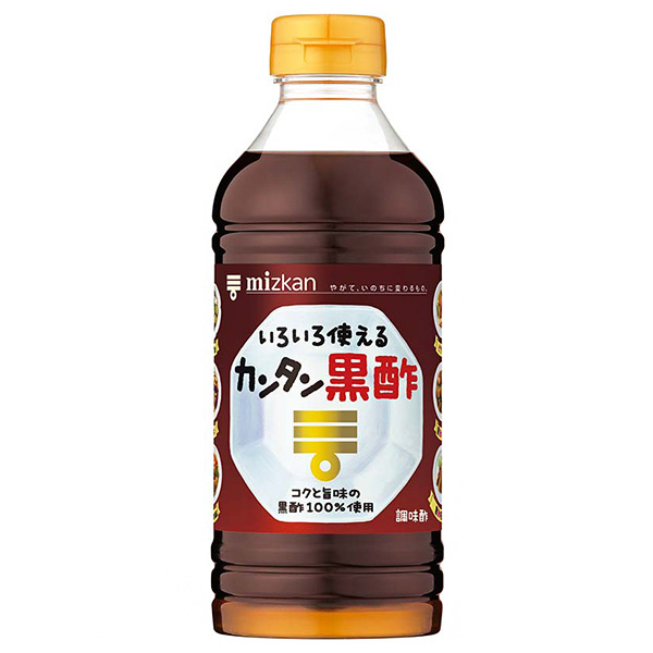 ミツカン カンタン黒酢 500mlペットボトル×12本入|調味料 酢 黒酢 調味酢