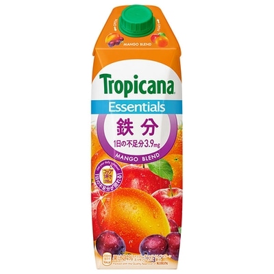 キリン トロピカーナ エッセンシャルズ 鉄分 1000ml紙パック×6本入|果汁 果実飲料 ミックス 鉄分 1l 1L