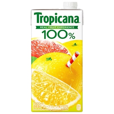 キリン トロピカーナ 100% グレープフルーツ 1000ml紙パック×6本入|果実飲料 果汁100% グレープフルーツ 紙パック 1l 1L