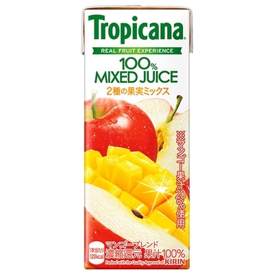 キリン トロピカーナ 100% MIXED JUICE マンゴーブレンド 250ml紙パック×24本入|トロピカーナ 100% マンゴー りんご リンゴ ミックスジュース