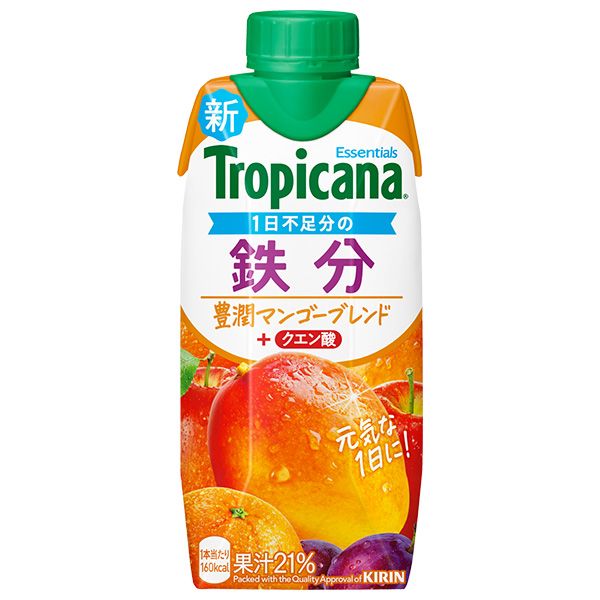 キリン トロピカーナ エッセンシャルズ 鉄分 330ml紙パック×12本入|果汁 果実飲料 ミックス 鉄分