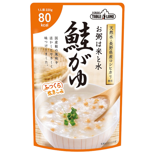 丸善食品工業 テーブルランド 鮭がゆ 220gパウチ×24(12×2)袋入|おかゆ お粥 鮭粥 鮭 さけ サケ レトルトご飯 レトルト