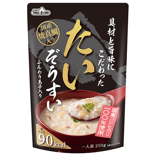 丸善食品工業 テーブルランド 具材と旨味にこだわったたいぞうすい 250gパウチ×24(12×2)袋入|一般食品 レトルト ご飯 雑炊