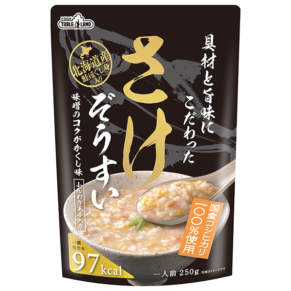 丸善食品工業 テーブルランド 具材と旨味にこだわったさけぞうすい 250gパウチ×24(12×2)袋入|(12×2)