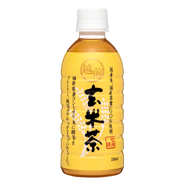 盛田(ハイピース) 越前玄米茶 330mlペットボトル×24本入