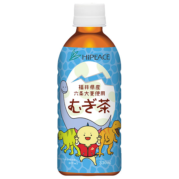 盛田(ハイピース) 福井県産大麦使用 むぎ茶 330mlペットボトル×24本入|茶飲料 麦茶 PET はぴりゅう