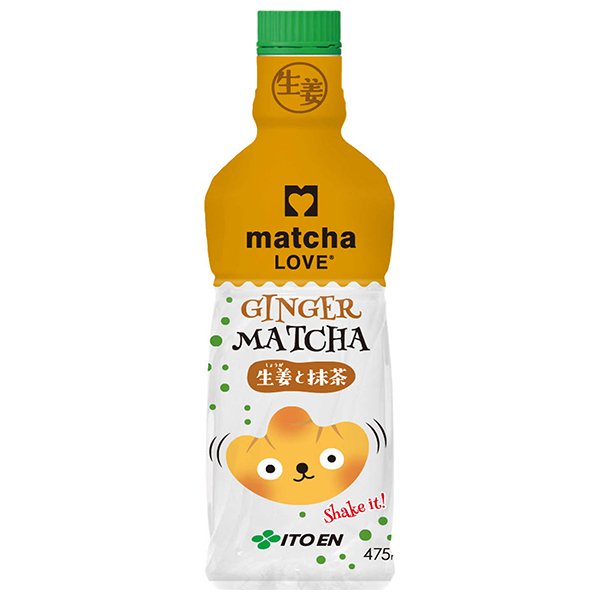 伊藤園 パウダーイン matcha LOVE 生姜と抹茶 475mlペットボトル×24入|お茶飲料 カテキン PET ジンジャー しょうが 抹茶