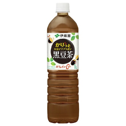 伊藤園 かりっと 大豆イソフラボン 黒豆茶 1Lペットボトル×12本入×(2ケース)|健康茶 カフェインレス ノンカフェイン お茶
