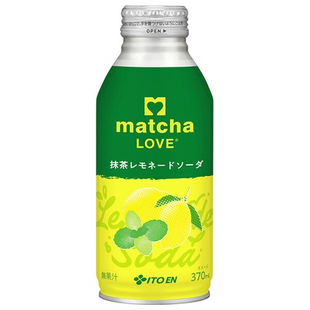 伊藤園 matcha LOVE 抹茶レモネードソーダ 370mlボトル缶×24本入|ラテ 抹茶 まっちゃ らぶ ポリフェノール