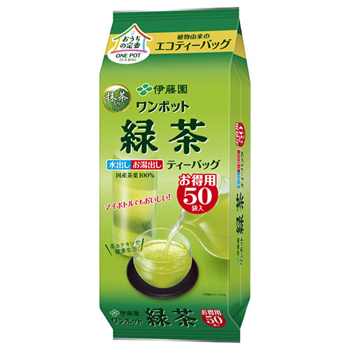 伊藤園 ワンポット エコティーバッグ 緑茶 50袋入×5袋入|お茶 ティーバッグ