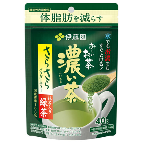 伊藤園 お~いお茶 さらさら抹茶入り濃い茶 40g×6袋入|緑茶 抹茶 粉末 インスタント 嗜好品