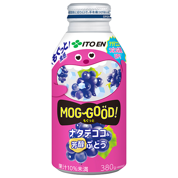 伊藤園 もぐっと ナタデココ&芳醇ぶどう 380gボトル缶×24本入|ナタデココ マンゴー 果汁 フルーツ 果物