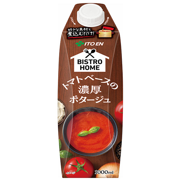 伊藤園 BISTRO HOME(ビストロホーム) トマトベースの濃厚ポタージュ 1000ml紙パック×6本入|トマト とまと スープ ポタージュ ポタージュスープ