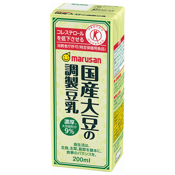 マルサンアイ 国産大豆の調製豆乳【特定保健用食品 特保】 200ml紙パック×24本入|コレステロールを低下させる 豆乳 トクホ