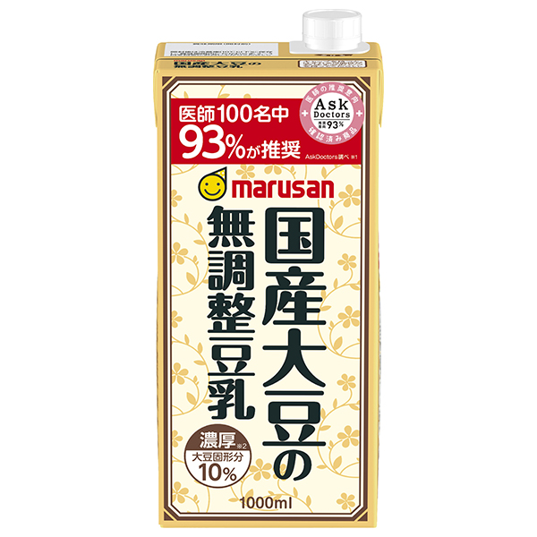 マルサンアイ 濃厚10%国産大豆の無調整豆乳 1000ml紙パック×6本入|豆乳飲料 豆乳 乳性飲料