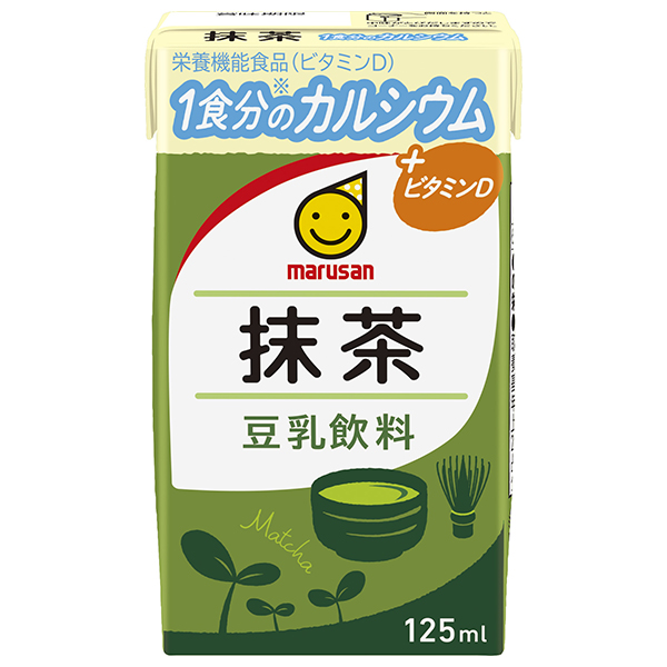 マルサンアイ 豆乳飲料 抹茶 1食分のカルシウム 125ml紙パック×24本入|豆乳飲料 抹茶 マルサン