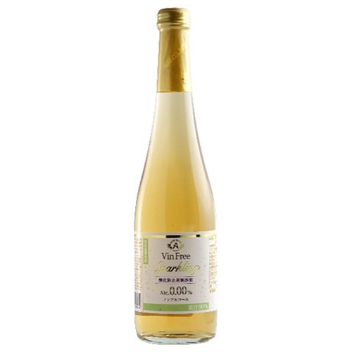 アルプス ヴァンフリー スパークリング 白 500ml瓶×12本入|ワイン ノンアルコール ブドウ 葡萄 ぶどう グレープ