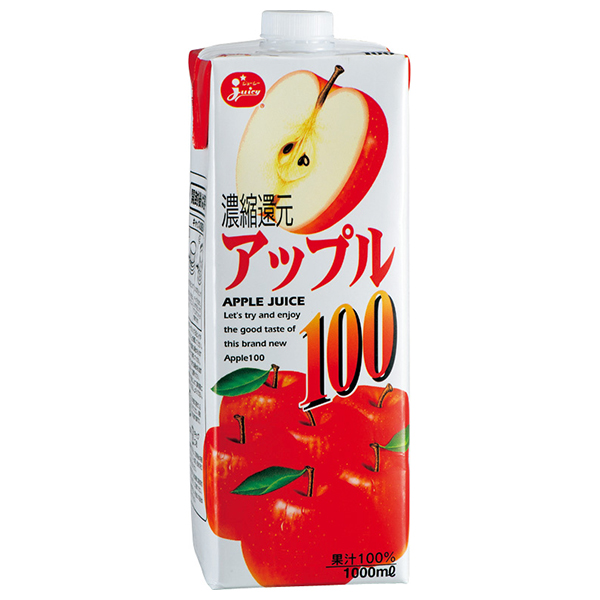 ジューシー アップル100 1L紙パック×6本入|果実飲料 果汁 100% りんご アップル
