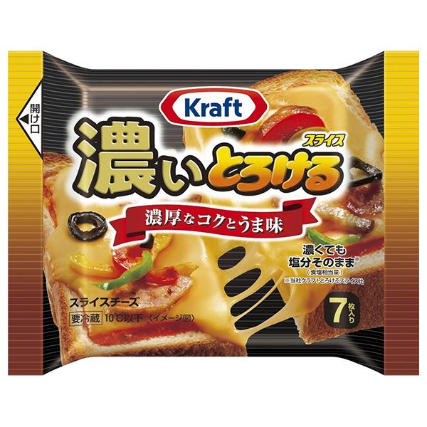 森永乳業 KRAFT(クラフト) 濃いとろけるスライス(7枚入り) 112g×12袋入 チルド 冷蔵品|チーズ プロセスチーズ 乳製品 トッピング
