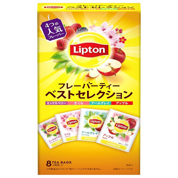 リプトン フレーバーティー ベストセレクション 8p(4種類×2)×6個入|嗜好品 紅茶 フルーツティー