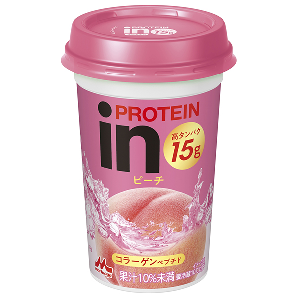 森永乳業 inプロテイン ピーチ 240ml×10本入 チルド 冷蔵品|チルド ピーチ プロテイン