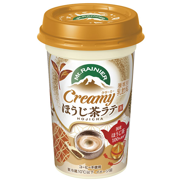 森永乳業 マウントレーニア クリーミーほうじ茶ラテ 240ml×10本入 チルド 冷蔵品|チルド マウントレーニア ほうじ茶 ラテ 焙じ茶 コーヒー不使用