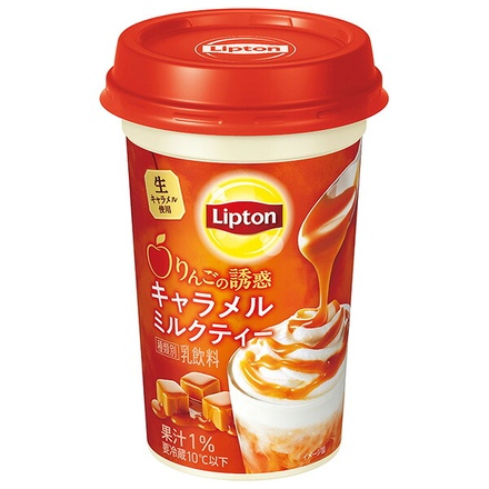 森永乳業 リプトン キャラメルミルクティー 240ml×10本入 チルド 冷蔵品|紅茶 ミルクティー リプトン りんご キャラメル 乳飲料 生キャラメル チルド ドリンク